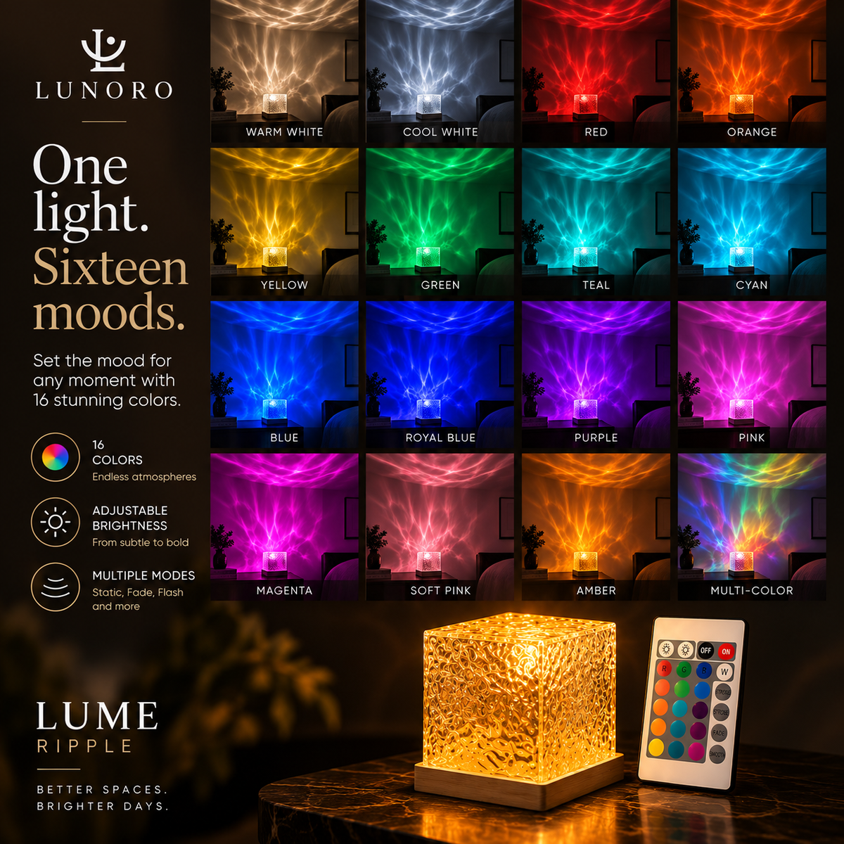 Lume Ripple — Water Ripple Ambient Lamp
