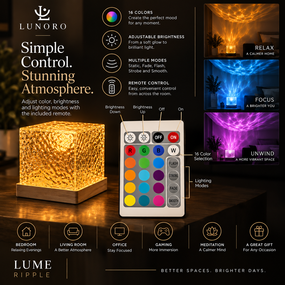 Lume Ripple — Water Ripple Ambient Lamp