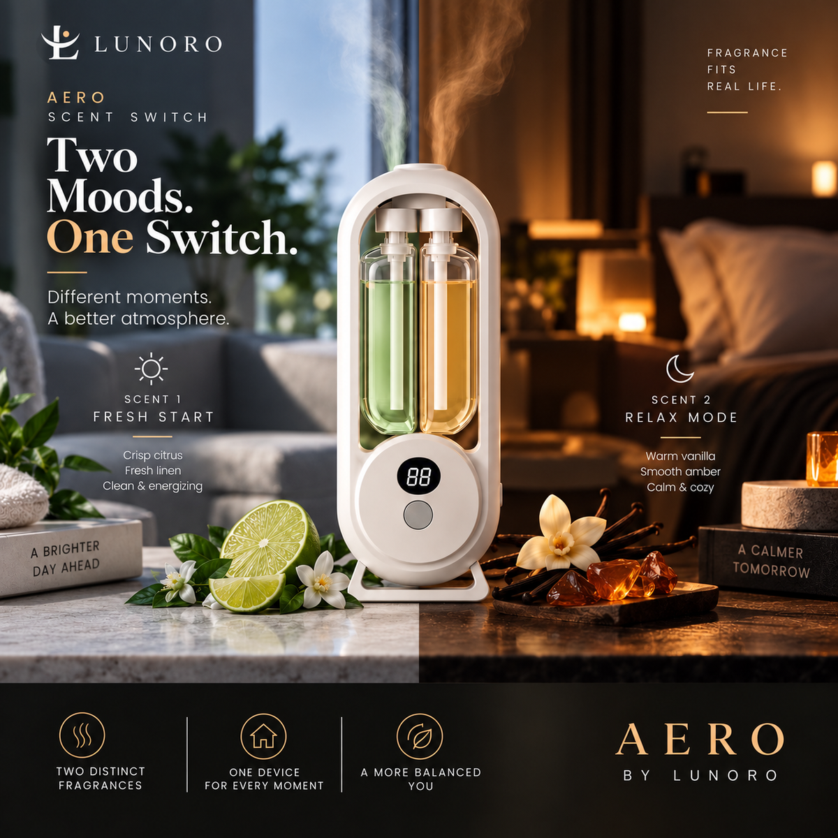 Aero Scent Switch- Dual Chamber Diffuser
